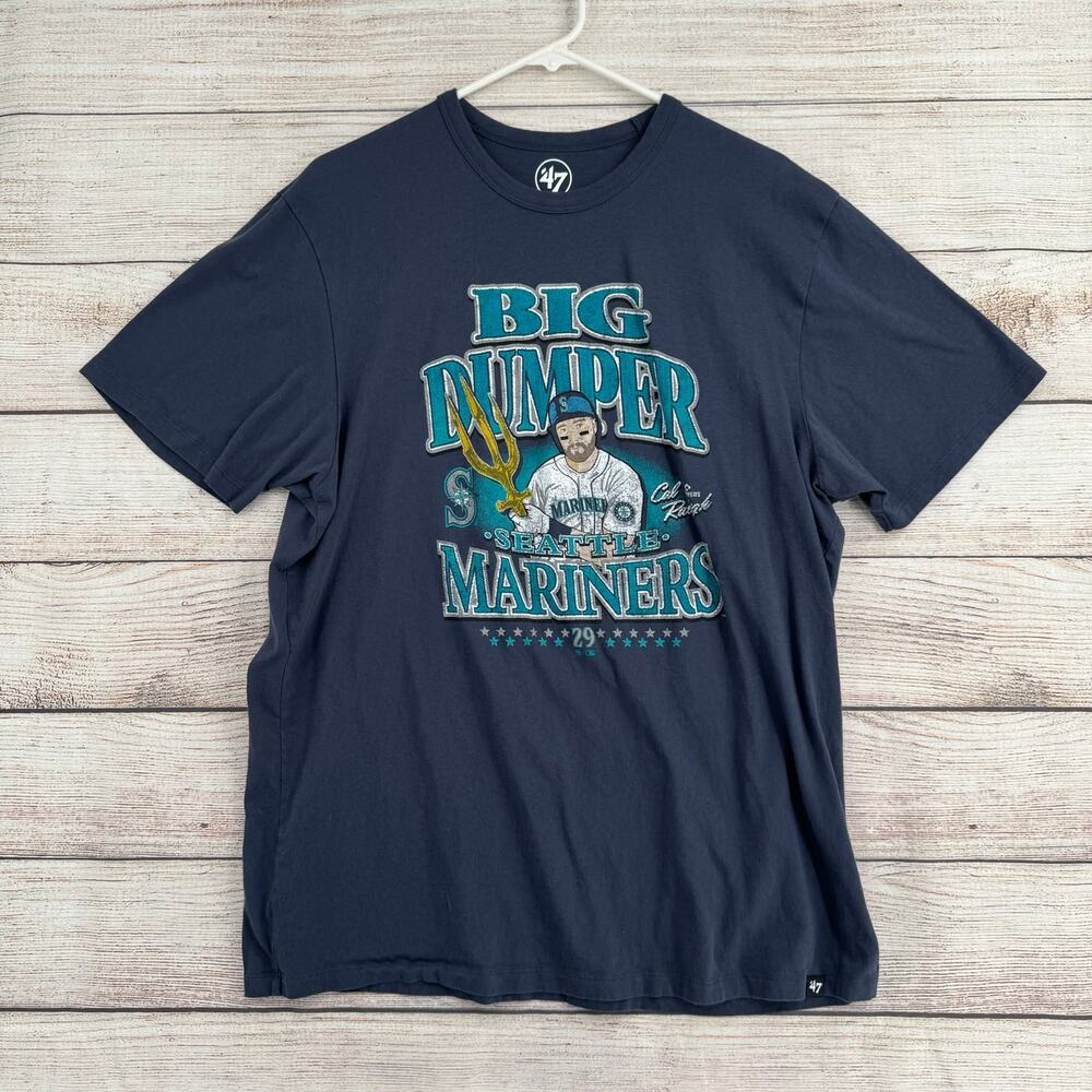 47 Brand‎ Big Dumper Cal Raleigh Seattle Mariners T-Shirt Adult XL Blue